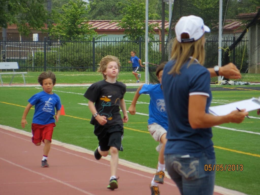 Joy coaching young athletes